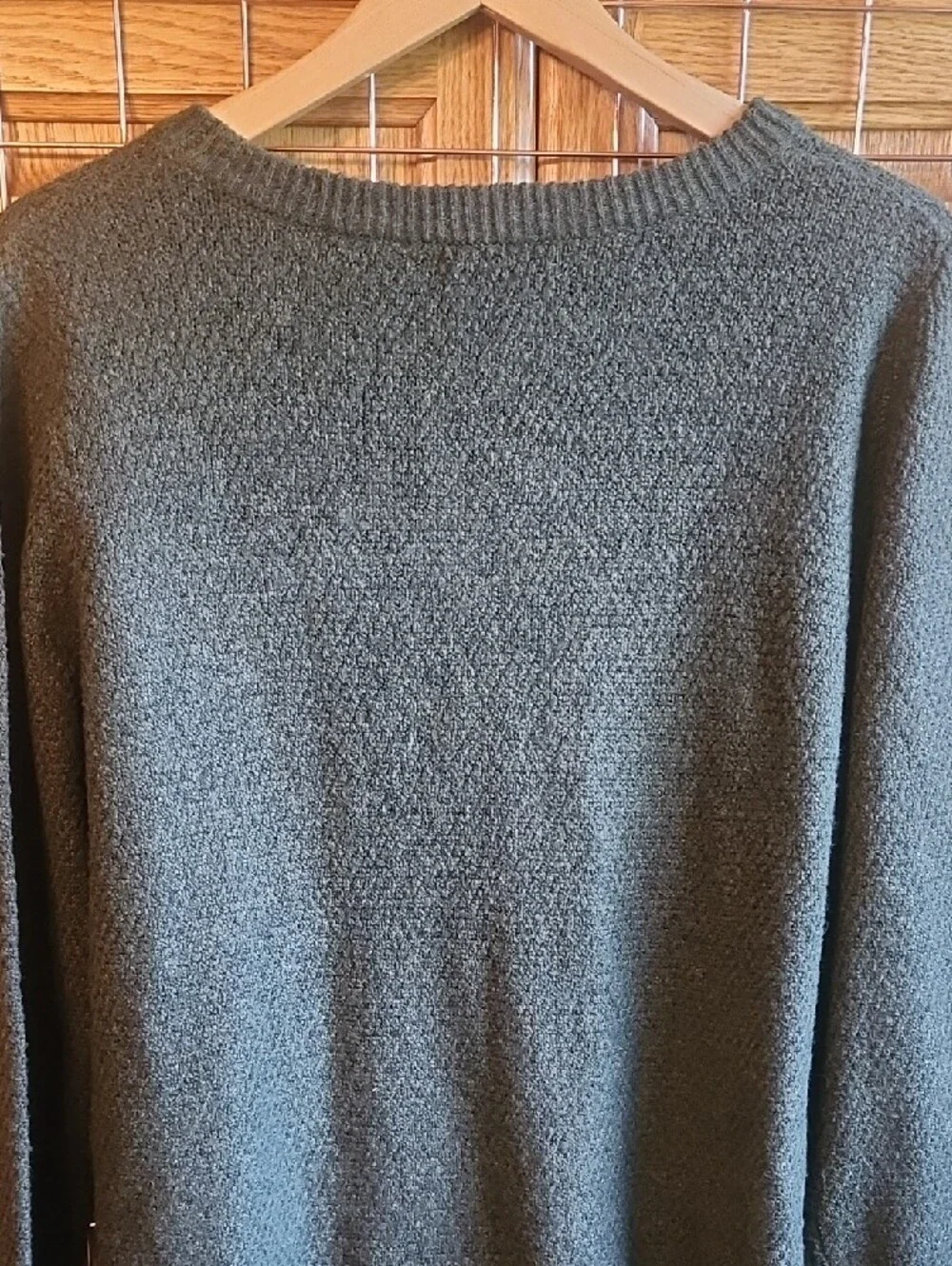 Olive Green Crewneck Sweater, Size XL - Picture 8 of 9